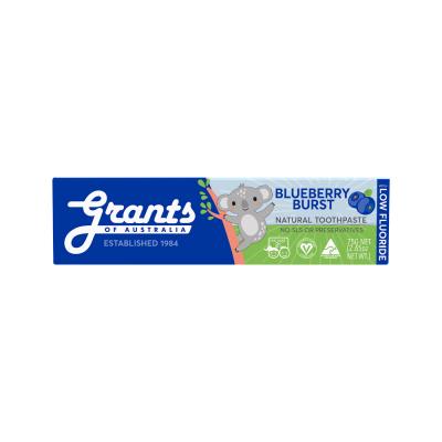 Grants Of Australia Natural Toothpaste Kids Blueberry Burst with Low Fluoride 75g